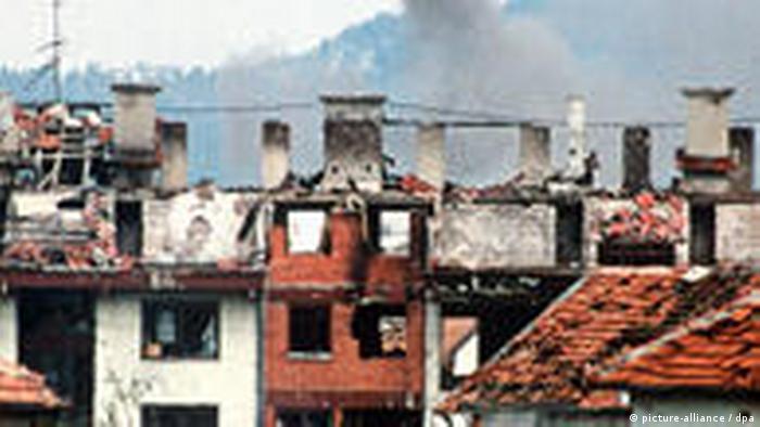 Bürgerkrieg in Bosnien Zerstörungen in Sarajevo