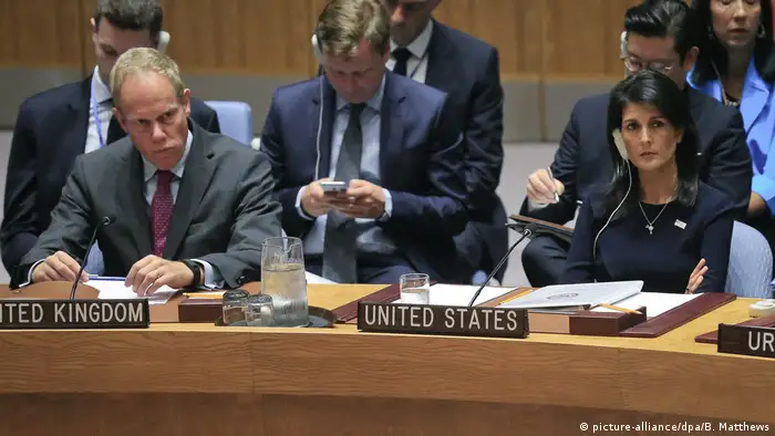 UN Sicherheitsrat Nordkorea-Konflikt Matthew John Rycroft und Nikki Haley