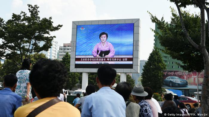 Nordkorea Atomtest KCTV Nachrichtensprecherin Ri Chun Hee (Getty Images/AFP/K. Won-Jin)