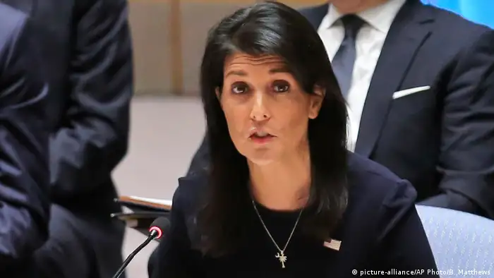 USA UN-Sicherheitsrat in New York - US-Botschafterin Nikki Haley