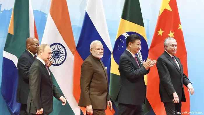 China Xiamen BRICS-Treffen Narendra Modi und Xi Jinping (Imago/Kyodo News)