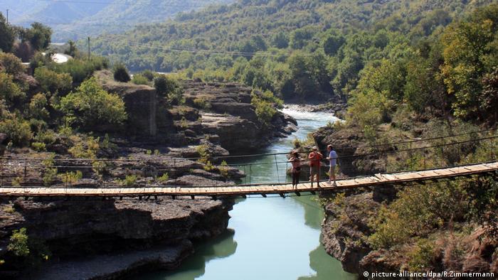 Albanien Vjosa Tal Fluss
