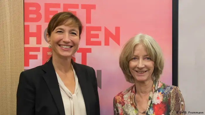 Pressekonferenz Beethovenfest 8.9.2017: Barbara Massing, DW-Verwaltungsdirektorin und Nike Wagner, Intendantin des Beethovenfests Bonn