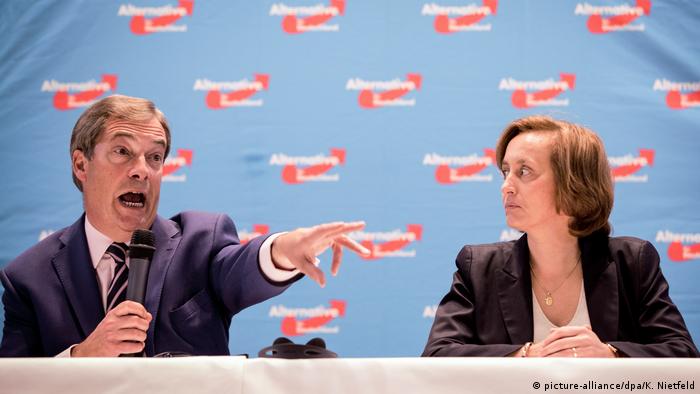 Berlin AFD Pk mit Beatrix von Storch und Nigel Farage (picture-alliance/dpa/K. Nietfeld)
