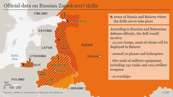 Infografik Russische Militärmanöver ENG