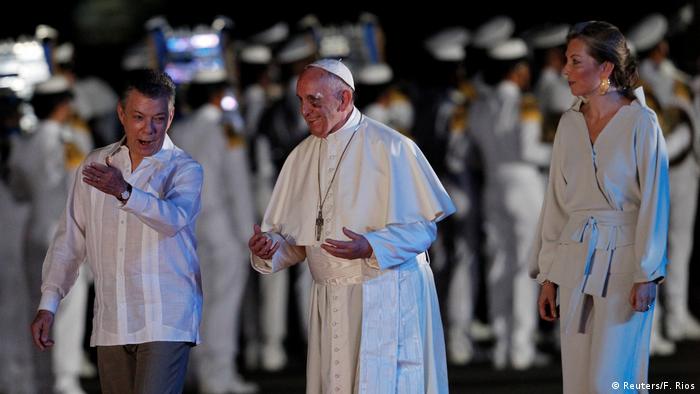 Kolumbien Papst Franziskus beendet seine Besuch