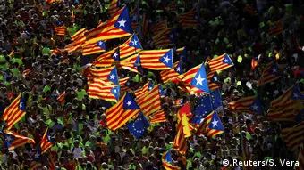 Spanien Demonstration für Unabhängigkeit Katalonien in Barcelona