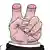 Карикатура - два обрубленных пальца, похожие на колбасные обрезки, показывают знак победы.