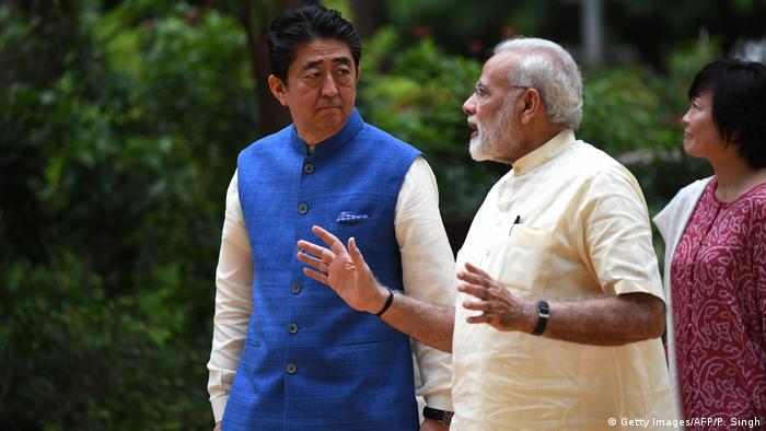 Indien Ahmadabad Besuch Shinzo Abe