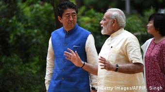 Indien Ahmadabad Besuch Shinzo Abe