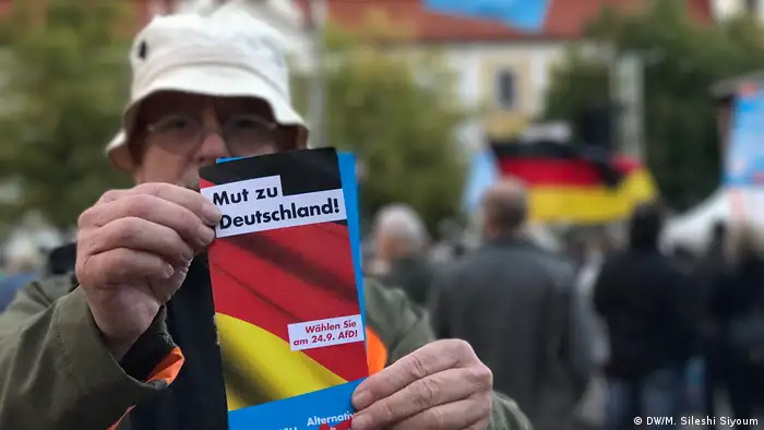 Deutschland AFD Wahlkampfveranstaltung in Magdeburg (DW/M. Sileshi Siyoum)