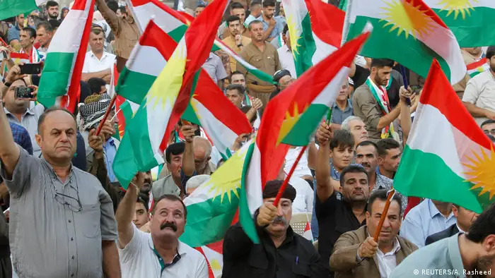 Irak | kurdische Unterstützer des Unabhänigkeitsreferendums in Kirkuk (REUTERS/A. Rasheed)