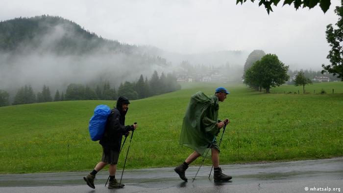 Hikers in the Alps