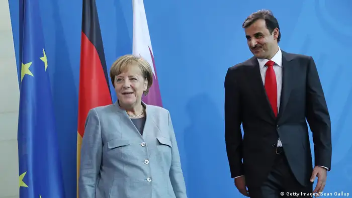 Berlin Merkel empfängt Emir von Katar (Getty Images/Sean Gallup)