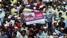 Demonstranten in Bangladesch fordern Krieg gegen Myanmar