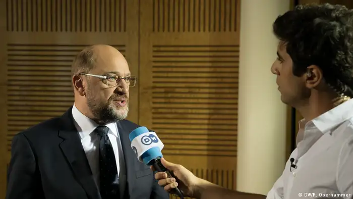 Deutschland wählt DW Interview mit Martin Schulz (DW/R. Oberhammer)