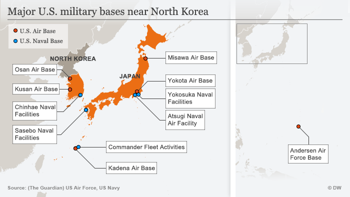 Basis militer Amerika Serikat di sekitar Semenanjung Korea