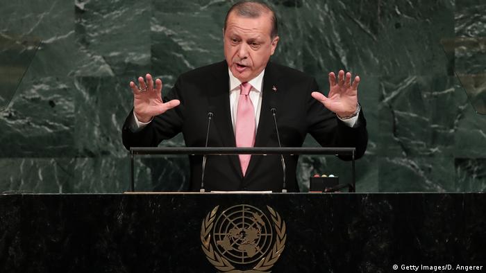 Präsident Erdogan vor der UN-Vollversammlung (Getty Images/D. Angerer)