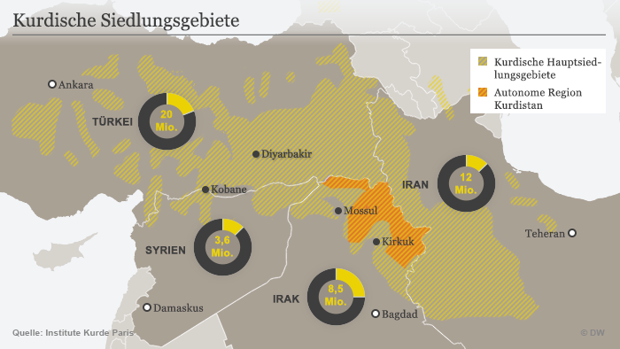 Infografik Karte Kurdische Siedlungsgebiete DEU