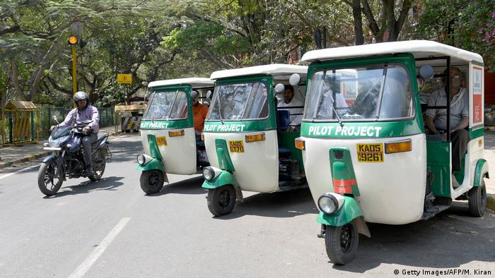 Electric rickshaws in India
