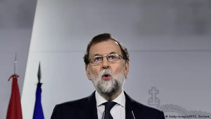 Spanien Madrid Premierminister Rajoy Rede zu Referendum Kataloniens (Getty Images/AFP/J. Soriano)