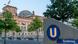 Reichstag and sign for Bundestag subway Reichstag and sign for Bundestag subway