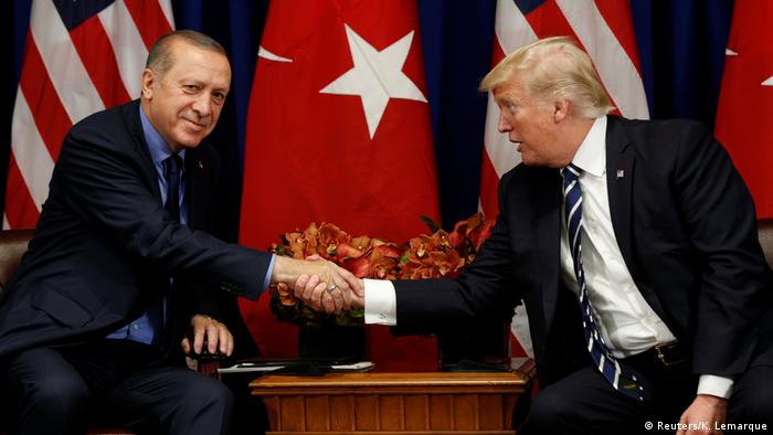 USA trump und Erdogan Treffen in New York (Reuters/K. Lemarque)