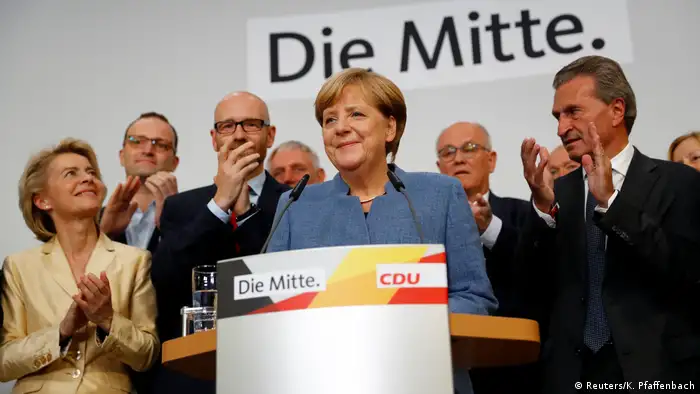 Bundestagswahl 2017 | CDU - Angela Merkel, Bundeskanzlerin (Reuters/K. Pfaffenbach)