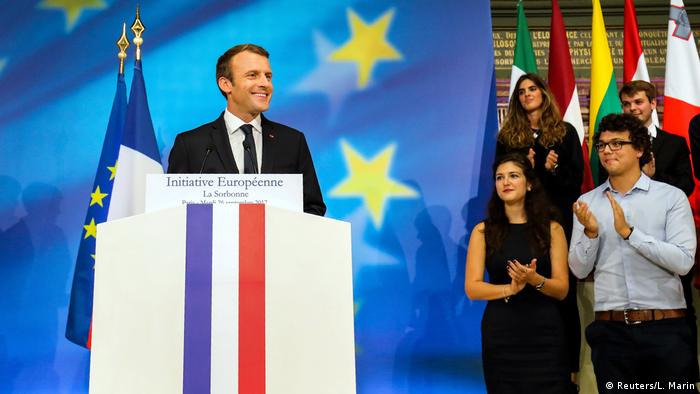 Frankreich Emmanuel Macron bei seiner Sorbonne-Rede