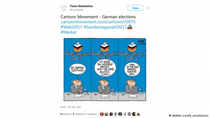Screenshot Twitter-Karikatur zur Bundestagswahl 2017 (twitter.com/t_anastasiou)