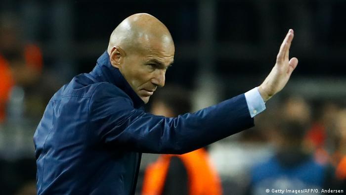 Ligue des champions de football Borussia Dortmund contre l'entraîneur du Real Madrid Zidane (Getty Images/AFP/O.Andersen)