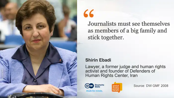 Zitat-Tafel Top Speaker GMF 2008 Shirin Ebadi