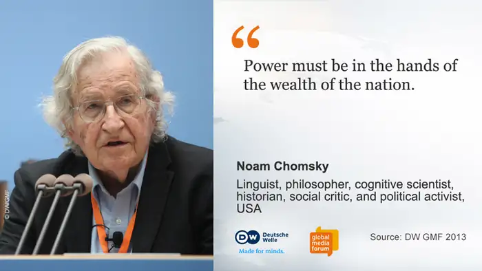 Zitat-Tafel Top Speaker GMF 2013 Noam Chomsky