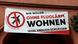 Banner on house wall: "We want to live without aircraft noise - let Tegel finally close" Banner on house wall: "We want to live without aircraft noise - let Tegel finally close"