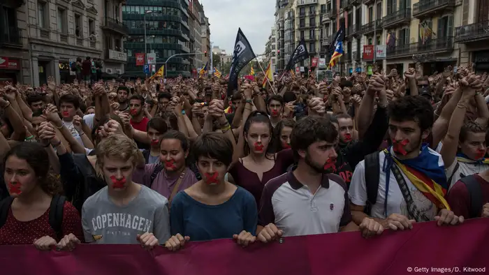 Spanien Proteste in Barcelona nach Unabhängigkeitsreferedum