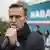 Russland Oppositionsführer Nawalny in einer Kundgebung