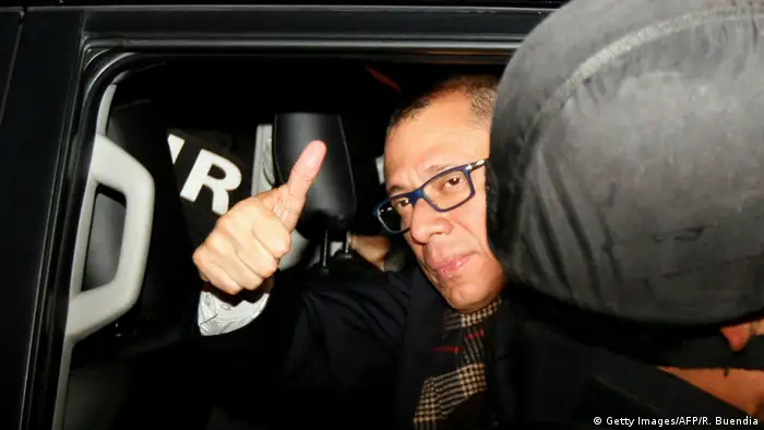 Ecuador Vizepräsident Jorge Glas erreicht Gefängnis (Getty Images/AFP/R. Buendia)