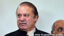 26.09.2017 +++ Pakistani ousted prime minister Nawaz Sharif leaves after a press conference on his appearance in front of an accountability court to face corruption charges, in Islamabad on September 26, 2017.
Former Pakistani Prime Minister Nawaz Sharif on September 26 promised to launch a political comeback as he publicly assailed his treatment by the country's courts, hours after he refused to enter a plea in a new corruption trial targeting his family. The Supreme Court ended Sharif's tenure as prime minister in July, banning him from holding public office for five years following an investigation into corruption allegations against him and his family. / AFP PHOTO / AAMIR QURESHI (Photo credit should read AAMIR QURESHI/AFP/Getty Images)