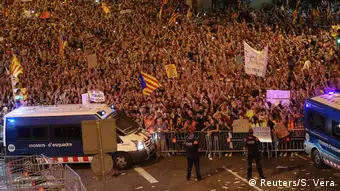 Spanien Barcelona Demonstration nach Referndum
