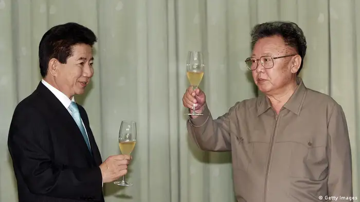 Roh Moo-hyun und Kim Jong-il beim Gipfeltreffen zwischen Süd- und Nordkorea