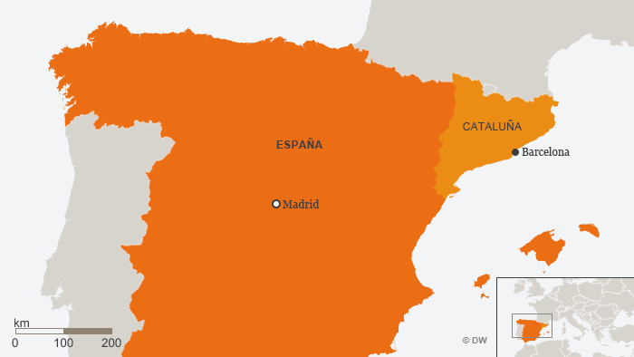 Karte Spanien Katalonien SPA