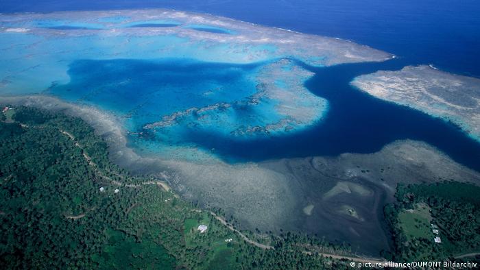 Toma aérea del archipiélago de Fiyi.
