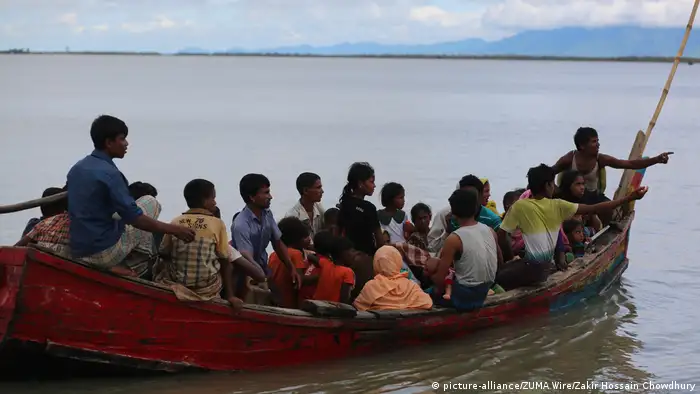 Bangladesch Rohingya-Muslime in einem Boot