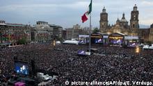 Mexiko Konzert für Erdbebenopfer in Mexiko-Stadt