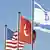 Флаги США, Турции и Израиля