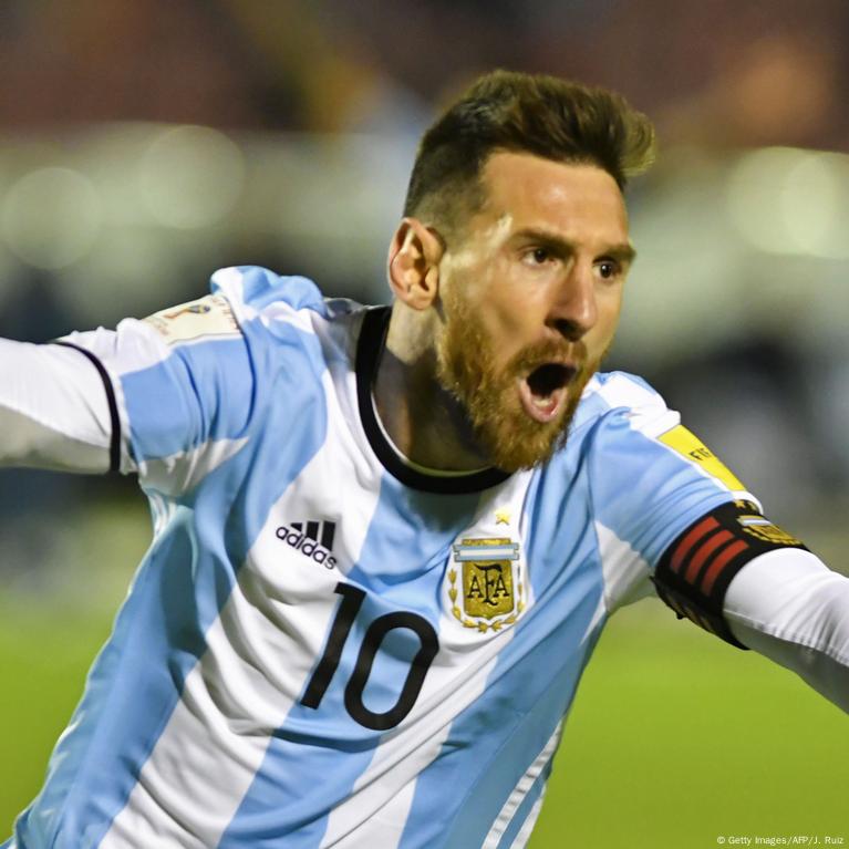 Lionel Messi reps Argentina's alternate kit for the Women's World