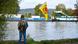 In the past, hundreds of thousands of Germans took to the streets to protest nuclear energy, and cashes with police were at times violent. The protests have gotten smaller and less contentious since 2011, nevertheless, the majority of Germans remain steadfastly opposed to nuclear energy. Here, a solitary protester holds an iconic "nuclear energy? no thanks" flag, made popular in the 1970s and 80s. In the past, hundreds of thousands of Germans took to the streets to protest nuclear energy, and cashes with police were at times violent. The protests have gotten smaller and less contentious since 2011, nevertheless, the majority of Germans remain steadfastly opposed to nuclear energy. Here, a solitary protester holds an iconic "nuclear energy? no thanks" flag, made popular in the 1970s and 80s.