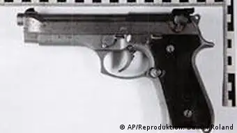 The pistol used by the shooter