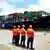 China Containerschiff in Qingdao