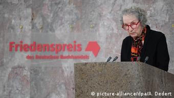 Margaret Atwood receives an award in Germany